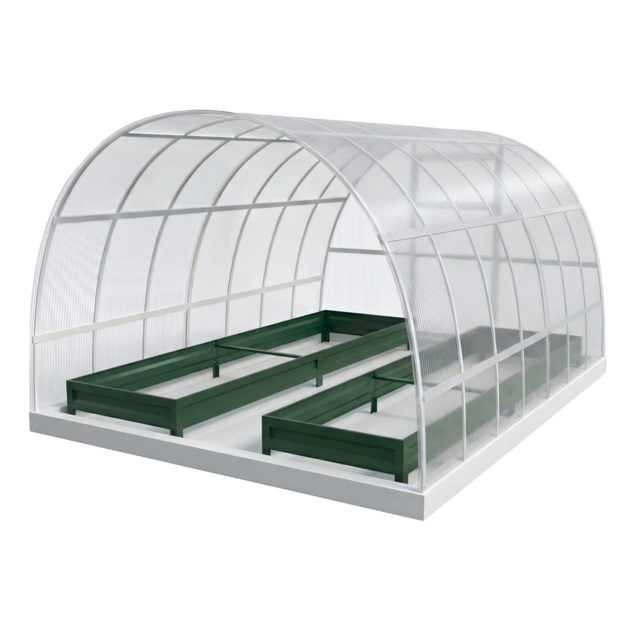 Грядки в теплице зеленый